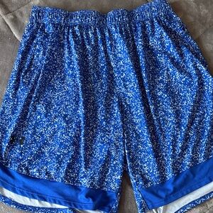 Under Armour Blue Patterned Athletic Shorts
